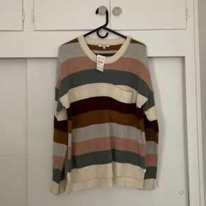 Madewell NWT LG striped sweater